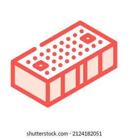 brick for building house color icon vector. brick for building house sign. isolated symbol illustration