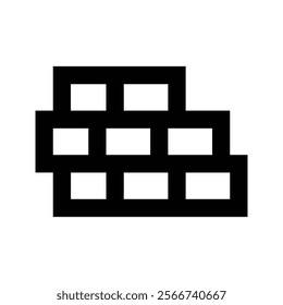 brick for building line icon vector. brick for building sign. isolated on background