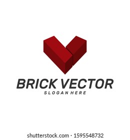 Brick Building logo design vector, Brickwork simple modern logo template, Emblem, Design Concept, Creative Symbol, Icon
