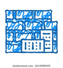 brick building material doodle icon sketch vector. brick building material sign. isolated symbol illustration