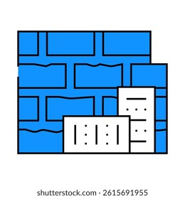 brick building material line icon vector. brick building material sign. isolated symbol illustration