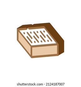brick for building wall isometric icon vector. brick for building wall sign. isolated symbol illustration