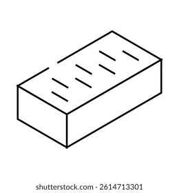 brick for building wall line icon vector. brick for building wall sign. isolated contour symbol black illustration
