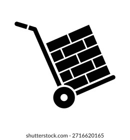 A brick carrying trolley silhouette