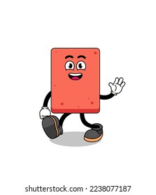 dibujos animados de ladrillo caminando, diseño de caracteres