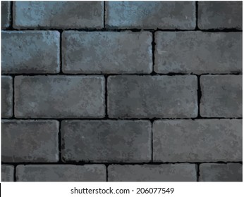 brick of cement (cement block) Vector.