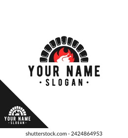 
The Brick Chicken logo features a grilled chicken, flames, and a circular arrangement of bricks. Its design reflects an economical approach while highlighting the essence of flame-grilled poultry.