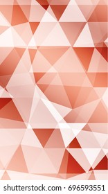 brick Color triangle Polygonal Background. Vector illustration