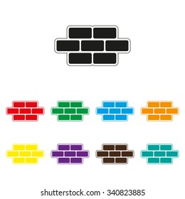 brick - color vector icon