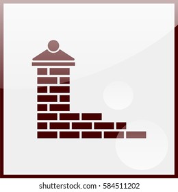 Brick Column Icon.