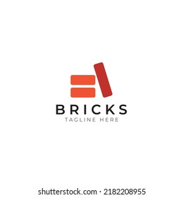 Brick company logo for building construction and wall repair.