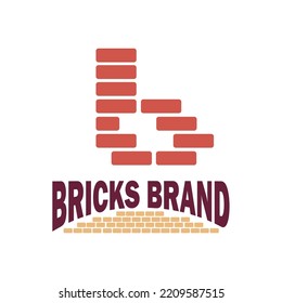 Brick Company Logo Vector Sign Initial Stock Vector (Royalty Free ...