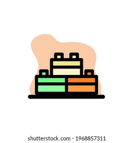 Ilustración de diseño de iconos del vector conceptual de ladrillo10