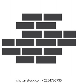 icono de construcción de ladrillo,vector de icono de trabajo de ladrillo aislado en el fondo