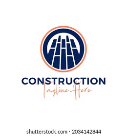 brick construction inspiration illustration logo design