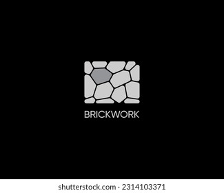 Design-Design-Vorlage für das Brick-Konstruktionslogo für Geschäftsidentität.