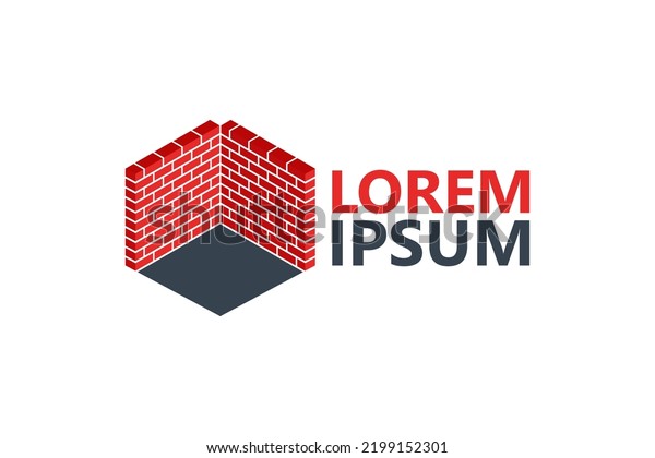 Brick Construction Logo Template Design Vector Stock Vector (Royalty ...