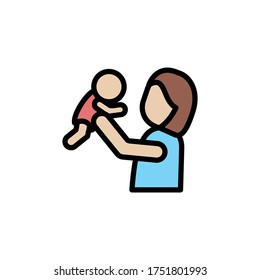 Brick constructor icon. Simple line, outline vector elements of Children's day icons for ui and ux, website or mobile application