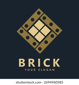 Conceptos de diseño de logotipo creativo de ladrillo