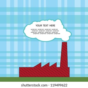 Brick factory design with sample text cloud