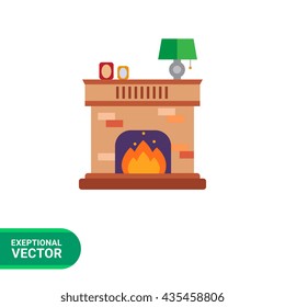 Brick Fireplace Icon Stock Vector (Royalty Free) 435458806 | Shutterstock