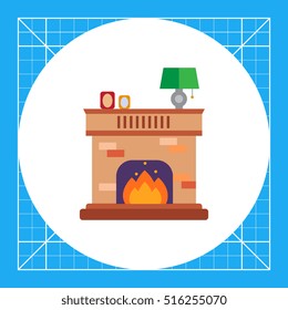 Brick fireplace icon