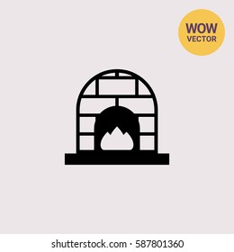 Brick fireplace icon
