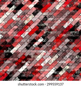 brick with grunge effect colored abstract background vector illustration