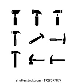 brick hammer icon or logo isolated sign symbol vector illustration - Collection of high quality black style vector icons
