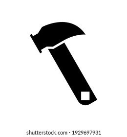 icono de martillo de ladrillo o logotipo símbolo de signo aislado ilustración vectorial - iconos vectoriales de estilo negro de alta calidad
