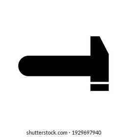 icono de martillo de ladrillo o logotipo símbolo de signo aislado ilustración vectorial - iconos vectoriales de estilo negro de alta calidad

