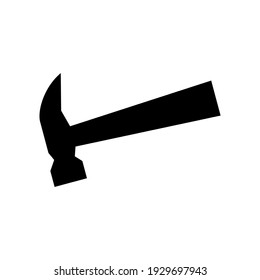 Ziegel-Hammer-Symbol oder Logo einzeln auf Zeichen, Vektorgrafik - hochwertige Vektorsymbole in schwarzem Stil

