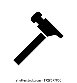 brick hammer icon or logo isolated sign symbol vector illustration - high quality black style vector icons
