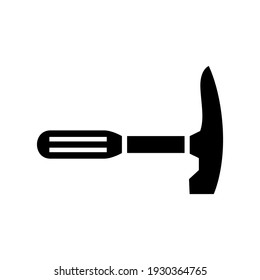 icono de martillo de ladrillo o logotipo símbolo de signo aislado ilustración vectorial - iconos vectoriales de estilo negro de alta calidad
