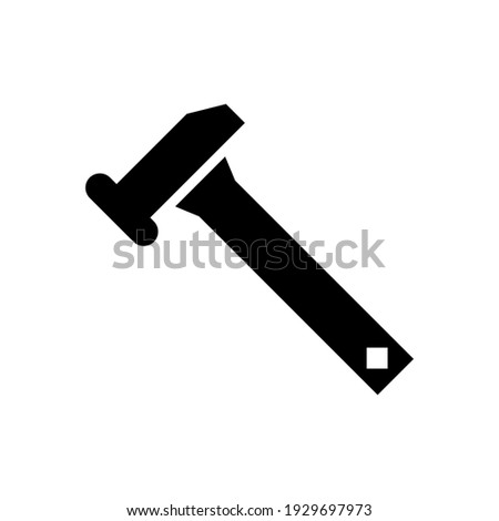 brick hammer icon or logo isolated sign symbol vector illustration - high quality black style vector icons
