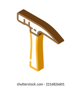 Ziegel-Hammer isometrischer Icon Vektorgrafik. Ziegel-Hammerzeichen. einzelne Symbolillustration
