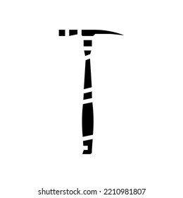 brick hammer tool glyph icon vector. brick hammer tool sign. isolated symbol illustration