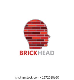 Brick Head Logo Template Design