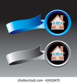 brick house blue and gray ribbons