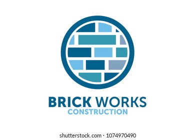 brick house logo design template element