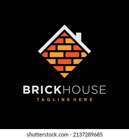 Brick House Logo With Square Concept