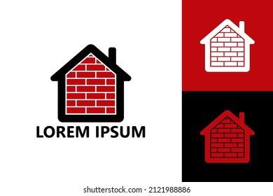 Brick House Logo Template Design Vector