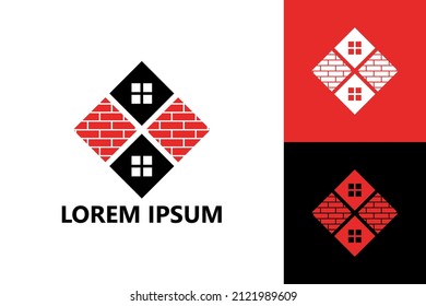 Brick House Logo Template Design Vector