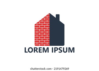 Brick House Logo Template Design Vector