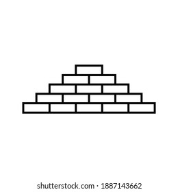 brick icon. brickwork sign. vector illustration.
