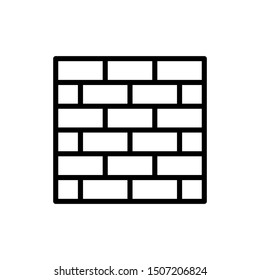 Brick Icon Clean And Clear , Template Logo Design For Business And Development , Contruction Design Simple Emblem Isolated Illustration , Best Professional Outline Solid Background White

