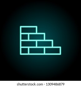 brick icon. Elements of construction in neon style icons. Simple icon for websites, web design, mobile app, info graphics