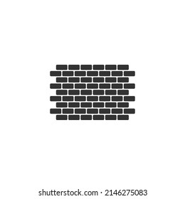 Brick icon flat style vector illustration