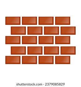 Icono de ladrillo vector plano aislado en fondo blanco. Ladrillo para la ilustración de propiedades de construcción. Icono de construcción