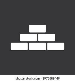 Brick icon on grey background